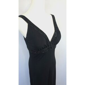 Maria Bianca Nero Whimsy‎ Goth Prom Maxi Dress Size M Black Evening Occasion